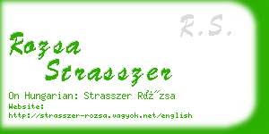 rozsa strasszer business card